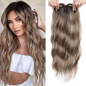 lot 10200 image: PANEWAY Hair Topper for Women 20 Inch Wavy Synthetic Fiber Topper with Natural Waves, Clip-In Hairpiece for Thinning Hair, Adds Volume & Length, Lightweight & Breathable