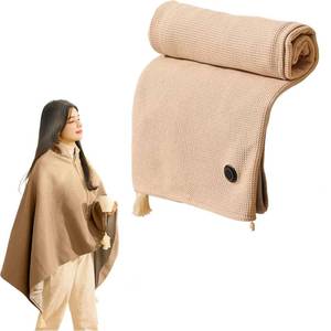 lot 10211 image: 2026 New Portable Heated Blanket Shawl Wraps for Women,Portable USB Heated Blanket Shawl with 3 Heat Settings & Fast Heating, Beige Shawl Wrap for Women Men, Home Outdoor Office Use