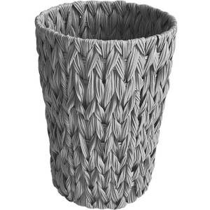 lot 11460 image: Endymion Grey Wicker Trash Can,Waterproof Wicker Waste Basket for Bathroom,Woven Waste Basket for Bedroom,2 Gallon Round