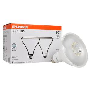 lot 11484 image: Sylvania ECO LED PAR38 Light Bulb, 90W  14W, 7 Year, Non-Dimmable, 1000 Lumens, Clear, 4000K, Cool White �� 2 Pack (41106)