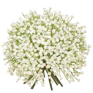 lot 12413 image: Babys Breath Artificial Flowers Bulk 10 Pack (30pcs) Faux Baby Breath Plastic Flower Fake Gypsophila Flower Arrangement for Crafts Fake Flowers Bouquet for Wedding Centerpieces Cream Baby Breath
