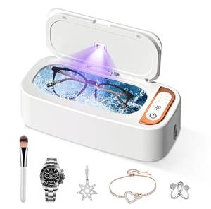 lot 12414 image: UV Ultrasonic Cleaner, 48KHz Professional Chargeable Ultrasonic Cleaner with Digital Timer, Jewelry Ultrasonic Machine for Eyeglasses, Watch, Ring, Dentures, Dental Retainer, Jewelry