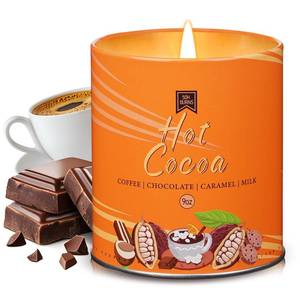 lot 12436 image: 9oz Hot Chocolate Coffee Fall Winter Candles for Christmas Decor, Soy Wax Non Toxic Christmas Candle, Cozy Aromatherapy Scented Candles, 40 Hours Bruning, Gifts for Women Men Thanksgiving Christmas