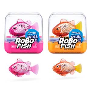 lot 12439 image: Robo Alive Robo Fish Robotic Swimming Fish (Pink  Golden) by ZURU Water Activated, Changes Color, Comes with Batteries, Amazon Exclusive (2 Pack) Series 3