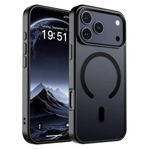 lot 12450 image: SUPFINE Magnetic for iPhone 17 Pro Case (Compatible with MagSafe)(Military Grade Drop Protection) Translucent Matte Shockproof with Anti-Fingerprint Phone Cover,Black