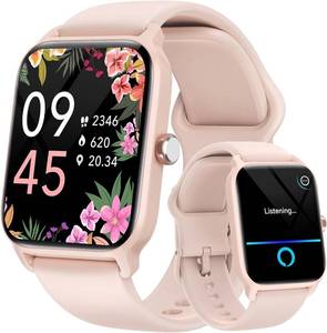 lot 12452 image: Fitpolo Smart Watch for Women Android & iPhone, Alexa Built-in 1.8 HD Screen IP68 Waterproof Fitness Watch with Bluetooth Call (AnswerMake), Heart RateSleepSpO2 Monitor, 105 Sports Trackers