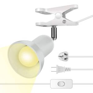 lot 14262 image: RONG&LAN Clip lamp,360° Rotation Clip on Lamp Portable Book Reading Light,Clamp on DeskTableBunk BedCupboard Home Lighting, (Desk lamp,Seven Colors for Your Choice) (White,2)