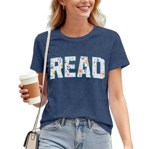 lot 14270 image: VERYNEAT Reading Shirt for Women Read T-Shirt Teacher Reader Book Lover Tee Top Blue 2XL