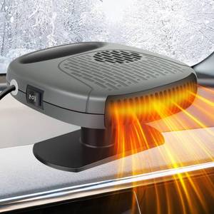 lot 14274 image: 12V Portable Car Heater & Defroster �� 120W Turbo Fast HeatingCooling, 360° Adjustable, Plug & Play for CarsSUVsRVs �� Dual Defog & Fog-Free Driving-grey