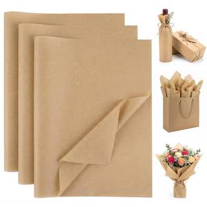lot 14297 image: Koogel 120 Sheets Brown Tissue Paper Bulk, 14 x 20 Inch Gift Wrapping Kraft Paper for DIY Crafts Holiday Decor Birthday Party Supplies Rustic Art Project