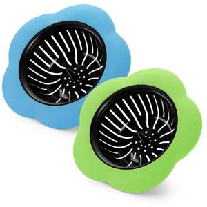 lot 14302 image: SJDLGN 2 Pcs Kitchen Sink Strainer, Upgraded Silicone Sink Drain Strainer for Most Kitchen Sink Drain Basket 4.5 Diameter