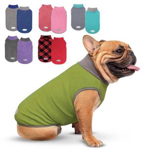 lot 14311 image: cyeollo 2 Pack Dog Sweater Fleece Vest Dog Sweatshirt Reflective Lightweight Pet Clothes for Small Dogs Boy Girl Pet Apparel Grass Green, Grey, L
