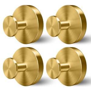 lot 14312 image: WingWider Shower Hooks for Inside Shower,Suction Cup Hooks for Glass Window,Removable Towel Hooks for Bathrooms,4 Packs(Gold)