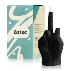lot 14317 image: 6sisc Middle Finger Scented Candle Black Danish Pastel Room Decor Aesthetic Pine Fragrance Natural Vegan Soy Wax Aromatherapy Candles Hand Gesture Candle for Home Bedroom Decoration Birthday Gift