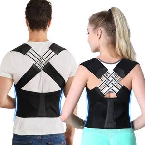 lot 14322 image: VOKOKOYA Posture Corrector for Women and Men,Adjustable Shoulder Straightener,Back Support Brace,Upper Spine scoliosis, hunchback Black X-Large