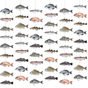 lot 14327 image: Pasimy 8 Pcs Fishing Birthday Party Decoration Banner Fish Garland Party Decoration for Gone Fishing Fisherman Competition Tournament Retirement Barbecue Ofishally One Birthday Decor Supplies