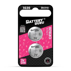 lot 14331 image: CR1620 3V Car Key Battery (Pack of 2)