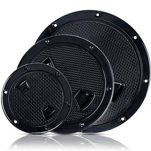 lot 14332 image: Smart Marine 4 inch Boat Hatch Cover Black Round Non Slip Inspection Hatch 4 6 8 (4),Deck Hatch