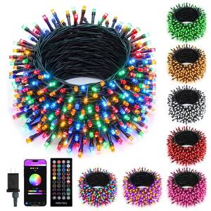 lot 14333 image: Minetom 82ft 250LED Color Changing Christmas Halloween Tree Lights, LED RGB String Twinkle Lights, 16 Milion Adjustable Colors Smart Fairy Lights with Remote & App & Timer for Xmas Tree Holiday Party