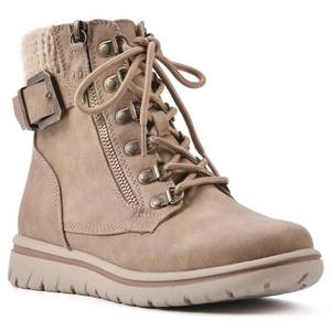 lot 15479 image: CLIFFS BY WHITE MOUNTAIN Womens Hearty Boot, NaturalFabricSweater, 7.5 W