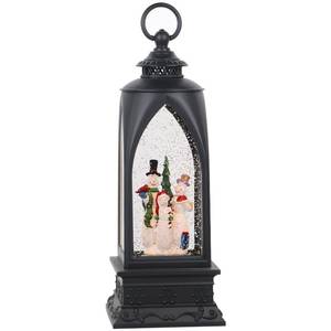 lot 15483 image: Eldnacele 12�� Christmas Snow Globe Lantern Snowman with Music & Timer, USB LinedBattery Operated Lighted Water Glittering Lantern for Christmas Festival Decoration Gifts �� Snowman