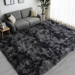 lot 15485 image: Lairep Large Area Rugs for Living Room Bedroom, 4x6 Feet Tie-Dyed Dark Grey Fluffy Shag Rugs, Ultra Soft Shaggy Plush Fuzzy Modern Indoor Throw Carpet for Kids Girls Dorm Nursery Home Decor Aesthetic