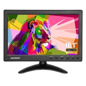 lot 15509 image: Haiway 10.1 inch Security Monitor, 1366x768 Resolution Small HDMI Monitor Small Computer Monitors with Remote Control with Built-in Dual Speakers HDMI VGA BNC USB Input for Gaming CCTV Raspberry Pi PC