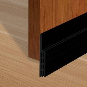 lot 16326 image: Adhesive Backed Door Draft Stopper �� Silicone Under Door Sweep for Interior & Exterior Doors, Noise & Air Insulation, Self Stick Weather Stripping Door Seal, 2 W x 39 L (Black) by Randall Mfg
