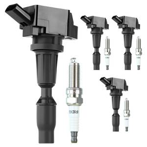 lot 16330 image: Autoexact Ignition Coil Packs and Iridium Spark Plugs Kit Fit for Hyundai 2015-2019 Sonata Santa Fe Tucson Kia 2017-2022 Sportage Optima Sorento 2.0L 2.4L L4, #UF764 93175 Set of 4