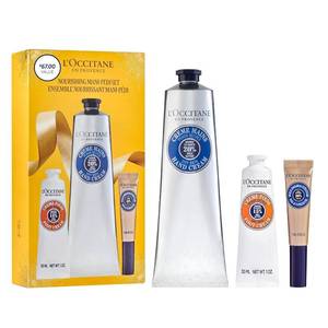 lot 16340 image: LOCCITANE Nourishing Mani-Pedi Gift Set Best Gift Set with Nourishing Shea Hand & Foot Cream, Softening Cuticle Oil
