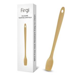 lot 16367 image: Firgi Platinum Silicone Topping Spatula for Cooking �� BPA Free Heat Resistant Cooking Utensils for Non Stick Pans �� One-Piece Spoonula for Baking, Mixing & More �� Kitchen Scraper 10.7�� Yellow