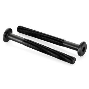 lot 16373 image: M8 x 80mm Socket Cap Allen Bolts, Flat Round Head Socket Cap Screws, Furniture Screws, Carbon Steel, Partial Thread, Black Oxide Finish, 10 PCS