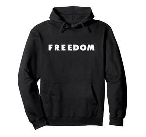 lot 16374 image: The word Freedom  Stylish minimal design that says Freedom Pullover Hoodie 2XL