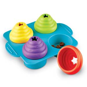 lot 16381 image: Brightkins Cupcake Party Treat Puzzle for Dogs - Fun and Interactive Dog Toys, Dog Birthday Toy for All Breeds Small