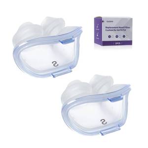 lot 16405 image: Replacement Nasal Pillow Cushion for ResMed AirFit P10, FSAHSA Eligible, Compatible with Original Airfit P10 Frame, Reliable Seal & Soft Replacement Silicone CPAP Mask Cushion, 2-Pack, Small