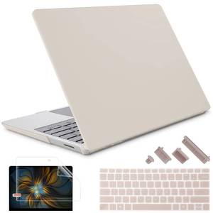 lot 16416 image: Lepeoac Case for 13.5 Microsoft Surface Laptop 543 with Metal Palm Rest ONLY 2019-2022 Release Models18681951, Plastic Hard Shell Case with Keyboard Cover & Screen Protector, Rock ash