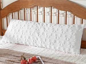 lot 16425 image: SmoothNovelty Cream White Bow Body Pillow Cover 20 x 54 Inches Coquette Long Body Pillowcase with Zipper Closure Coquette Room Decor Cute Faux Fur Soft Aesthetic Pillow Covers for Bed Sofa Couch