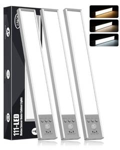 lot 16430 image: Diomart Wireless Under Cabinet Lighting with Motion Sensor, Dimmable LED Closet Lights, 1500mAh Rechargeable Battery, Magnetic Mount for Kitchen, Stairs, Closet - 3Pack