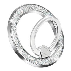lot 16457 image: MENTINS Magnetic Phone Ring for MagSafe Grip Super Magnet Stylish Twinkle Ring Holder Stand with, Mag Safe Accessory for iPhone 16151413 Pro Max Plus, Silver