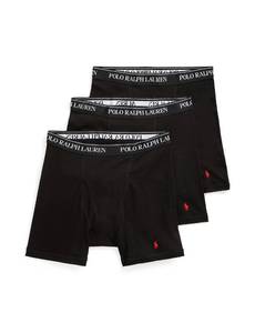 lot 16475 image: Polo Ralph Lauren Underwear Mens Classic Fit Cotton Boxer Briefs 3 Pack, Polo Black, XL