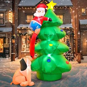 lot 17120 image: KOOY 6FT Christmas Inflatable Outdoor Decorations, Christmas Tree Outdoor, Christmas Blow up Yard Decorations with LED Light Up for Xmas New Year, Winter Decor for Yard Holiday Party Garden Lawn D�cor