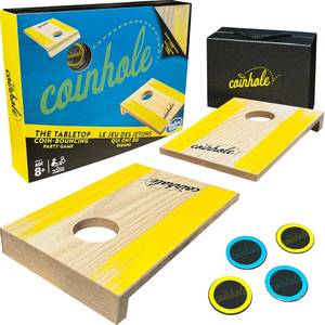 lot 18181 image: Coinhole Hasbro Tabletop Game Coin Bouncing Party Game  Desktop Cornhole Game Set Board Game  Indoor Outdoor Fun for Kids and Adults