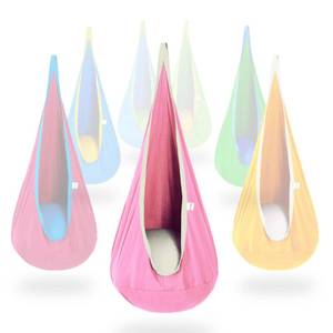 lot 18189 image: OUTREE Kids Pod Swing Seat, Cotton Child Hammock Swing Chair,Sensory Swing for Indoor and Outdoor Use, Pink