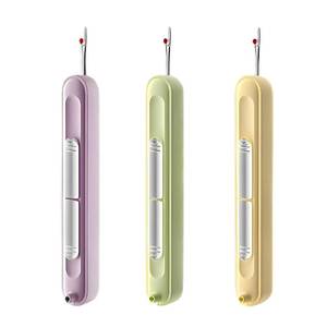 lot 18192 image: Upgraded 2 in 1 Automatic Needle Threaders Seam Ripper,Quilting Supplies Sewing Kit,Quick Sewing Machine Loop Needle Threaders (3PCS-PurpleGreenYellow)