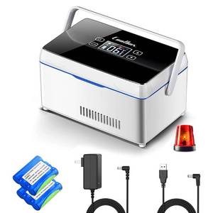 lot 19186 image: QIRDLP ��Upgraded version�� Insulin Cooler Case portable Diabetic cooler Box Mini Drug Refrigerator Keeping Cooling 2-8�� with handle, alarm & USB Chargerable��1 layer Celsius temperature