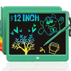 lot 20054 image: TEKFUN LCD Writing Tablet for Kids Boys Toys, 12 Inch Erasable Doodle Board Colorful Drawing Pad, Board Games Outdoor Travel Toys Gifts for Toddlers Boys Adults (Green)