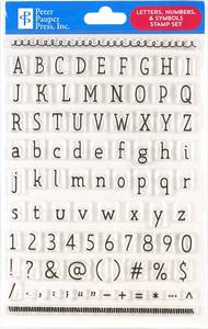 lot 20056 image: Letters, Numbers, & Symbols Clear Stamp Set (86 individual stamps)