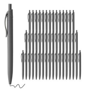 lot 20061 image: deegtran Pens Bulk, 50 Pack No Bleed Grey Barrel Black Ink Click Pens, Wholesale Retractable Ballpoint Pens, Pen Medium Point, Smooth black Ink Pen, 1.0MM
