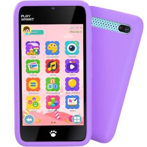 lot 20073 image: MOMILLA Kids Smart Phone Toys for Girls, 3.97�� Touchscreen, Dual Cameras with Stickers, 200 Games & 16GB Storage, Christmas Birthday Gifts for Kids Age 3-10, Educational Mini Toddler Play Phone Toy