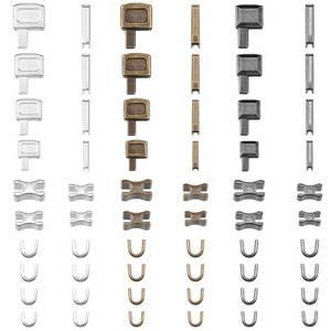 lot 20358 image: WILLBOND 60 Pieces Metal Zipper Insertion Pin 4 Sizes Zipper Repair Kit Latch Slider Retainer for Jackets Coats 3 Colors DIY Sewing Replacement, Size of 35810